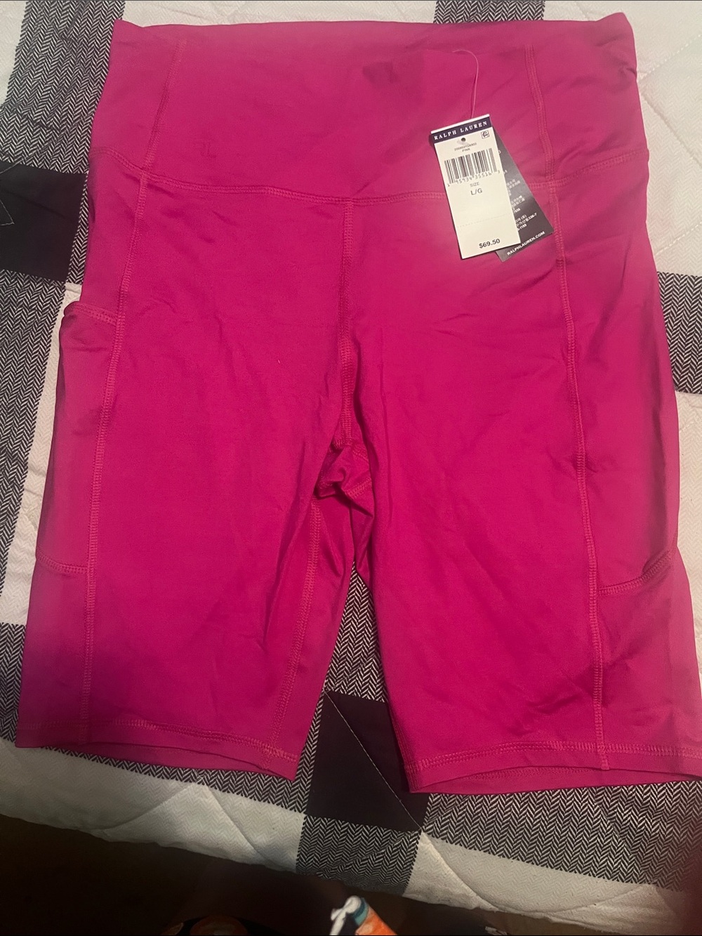 Ralph Lauren Bright Pink High-Rise Bike Shorts
